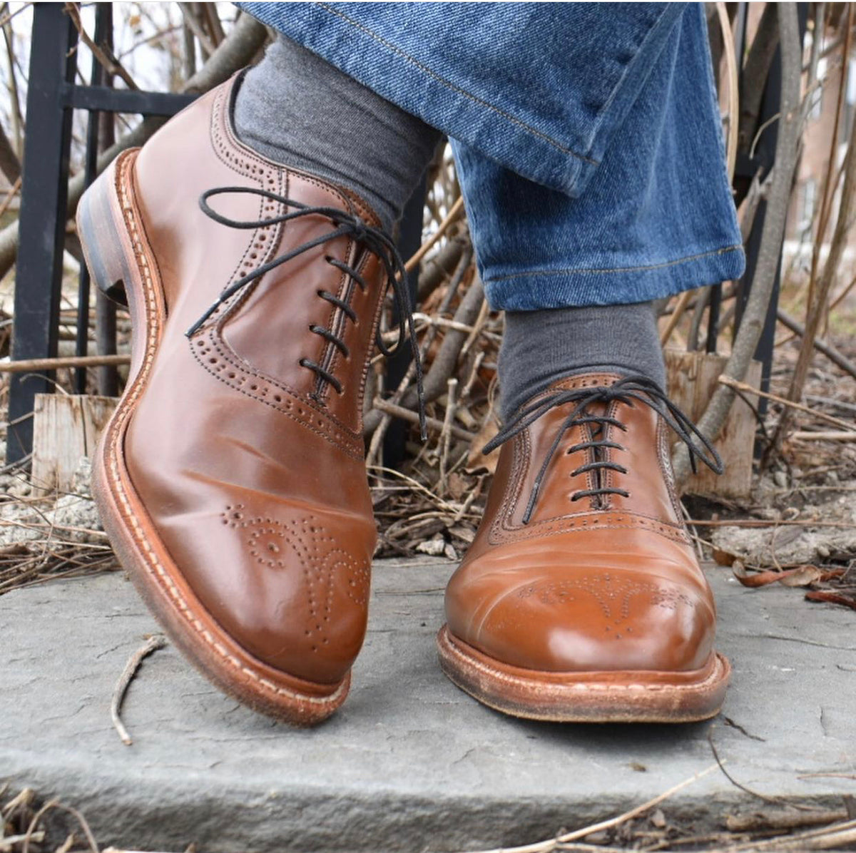 Allen Edmonds Brown Shell Cordovan Plain Toe Oxford – Pure Polish