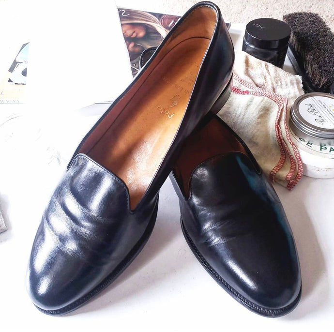 Black Calfskin Loafer Shoe