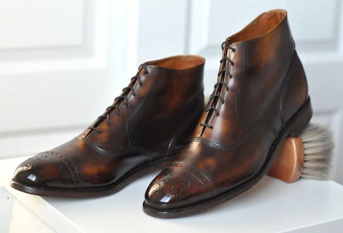 Allen Edmonds Fifth Street Boots with Custom Hickory Patina