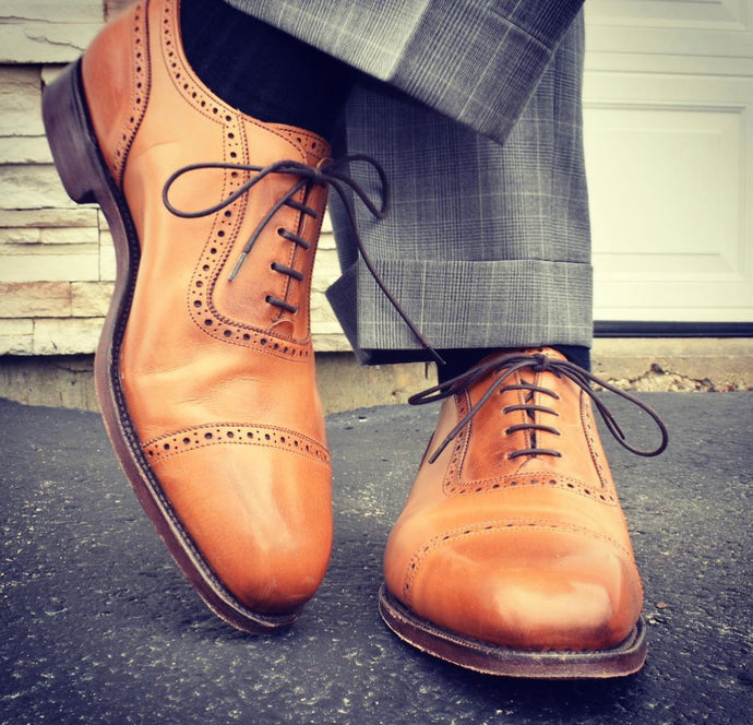 Trickers Shoes Brown Oxford Semi Brogue Shoe