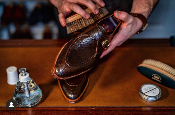 Acme Shoemaker Brown Shell Cordovan Monk-Strap Loafer Shoe