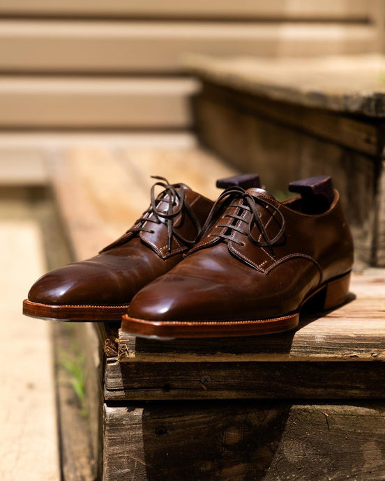 Acme Shoemaker Shell Cordovan Plain Toe Derby