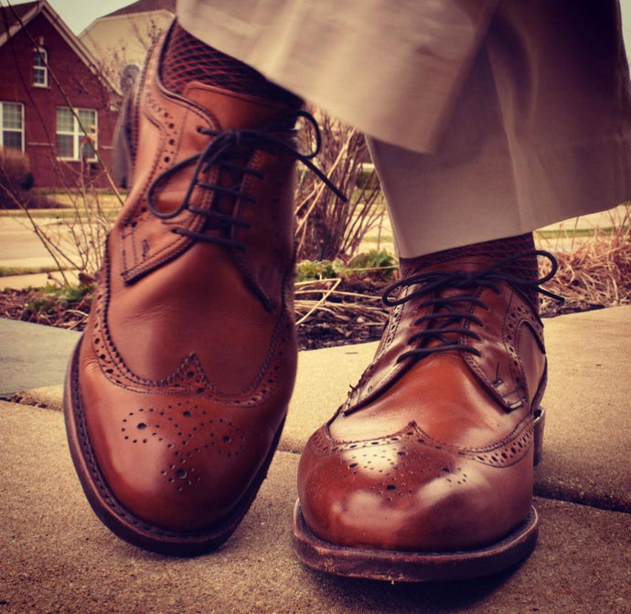 Allen Edmonds Brown Wingtip Semi Brogue Derby Shoe