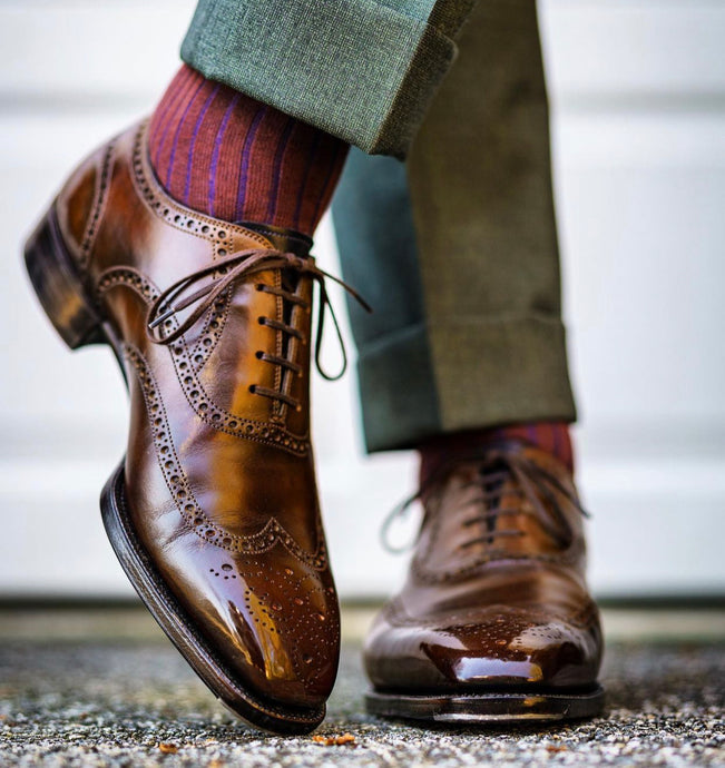 Antonio Meccariello Brown Lucius Model Wingtip Semi Brogue Oxford Shoe