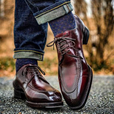 Antonio Meccariello Wine Patina Argentum Split Toe Derbies