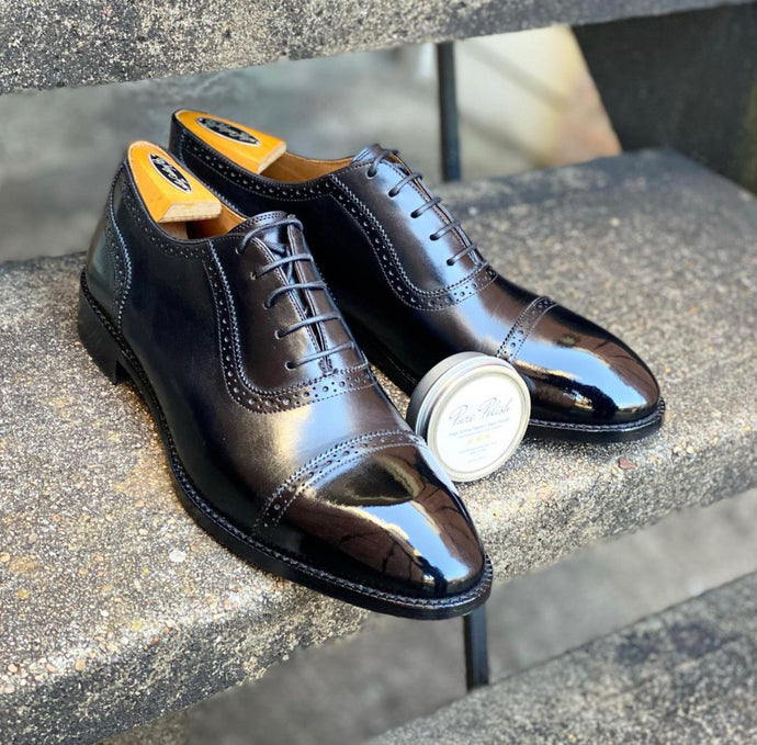 Beckett Simonon Black Oxford Quarter Brogue Shoe