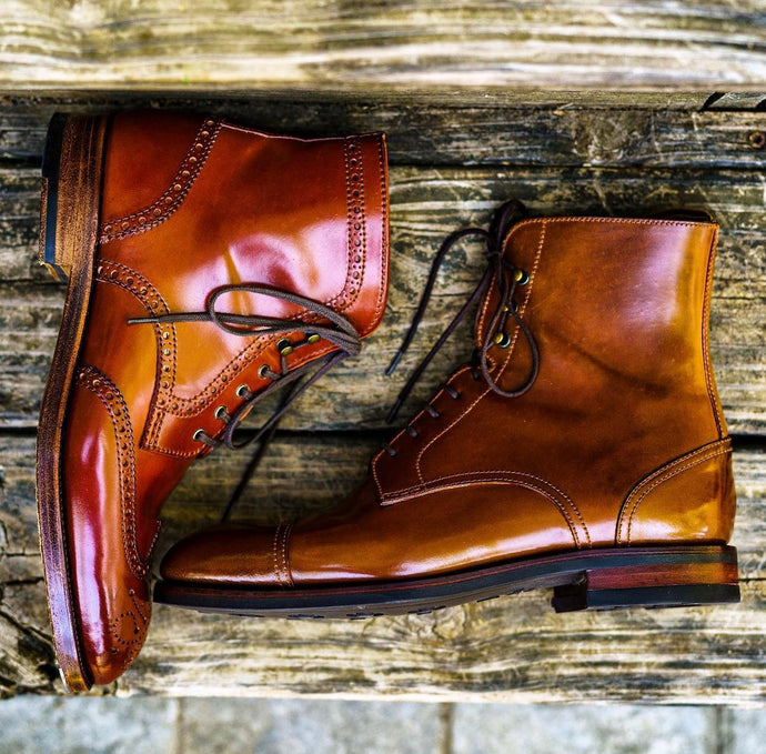 Carmina Shoemaker Brown Shell Cordovan Oxford and Derby Boots