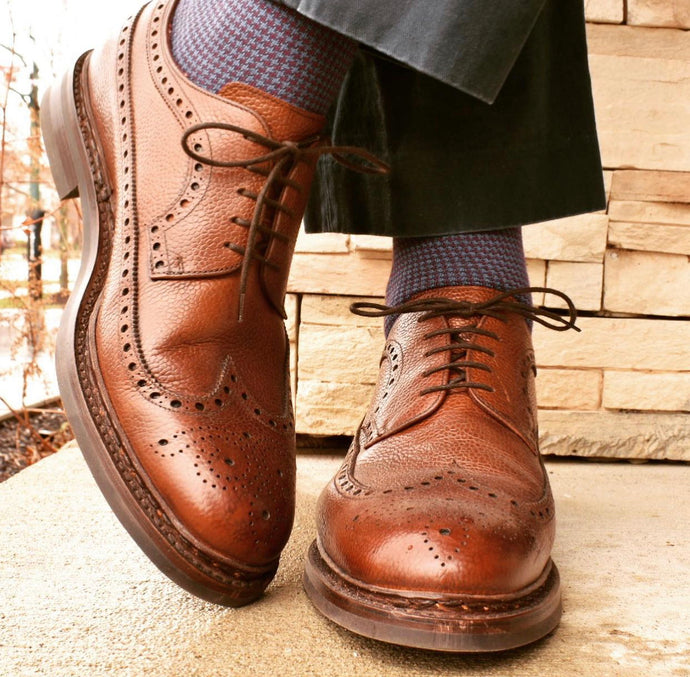 Cobbler Union Brown Wingtip Semi Brogue Derby Shoe