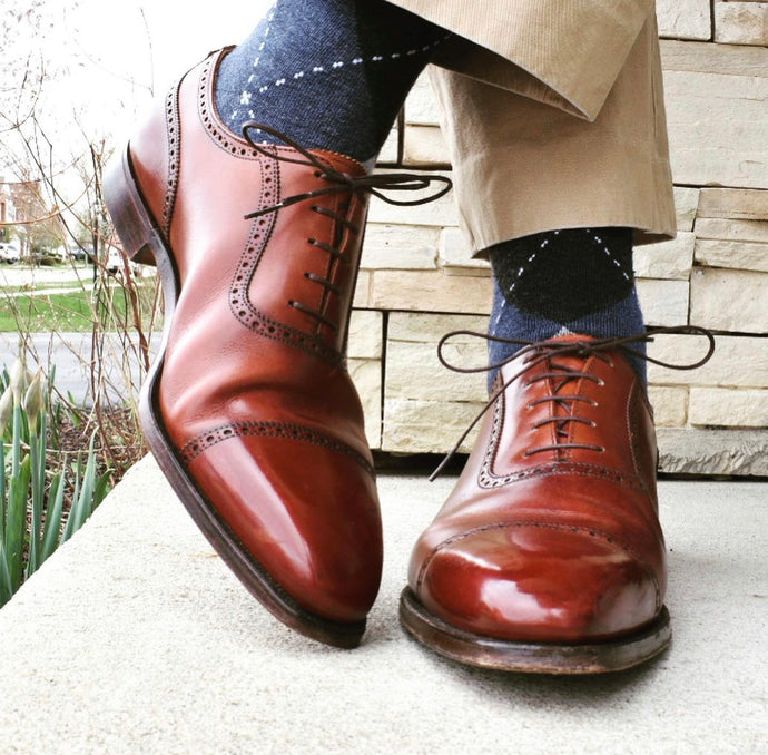 Crockett and Jones Brown Quarter Brogue Oxford Shoe