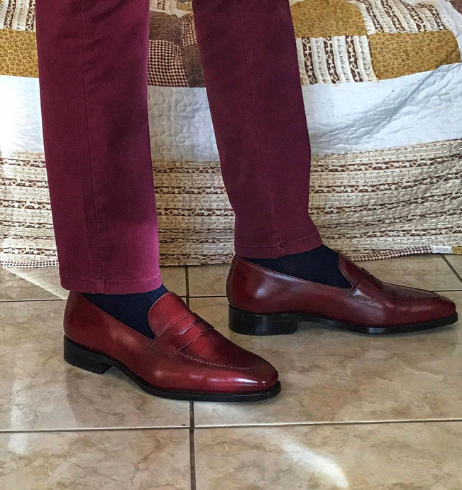 Cru Nonpareil Burgundy Loafer Shoe