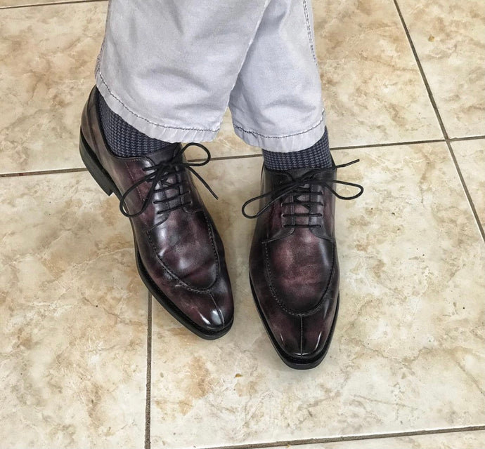 Cru Nonpareil Dark brown Oxford Apron Toe Shoe