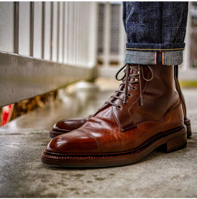 Enzo Bonafe Color 4 Shell Cordovan GMTO Balway Lace-Up Boot