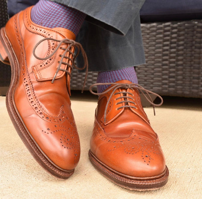 Meermin Brown Derby Wingtip Quarter Brogue Shoe