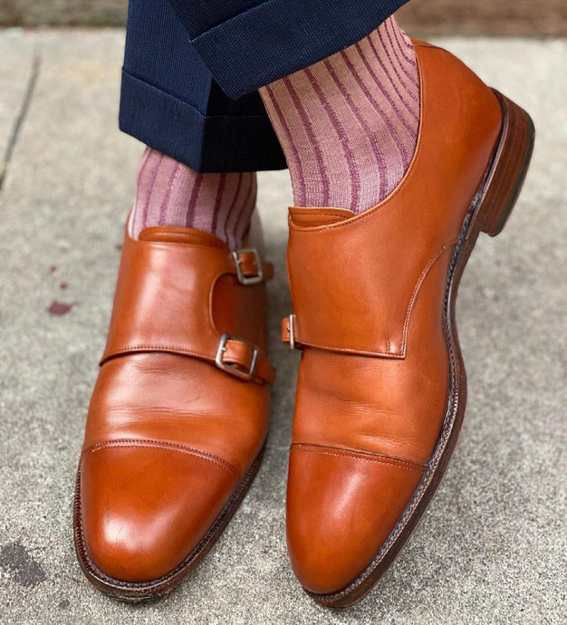 Meermin Brown Double Monk-Strap Shoe