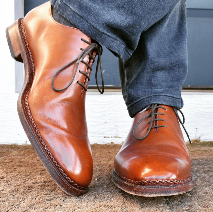 Meermin Light brown Oxford Wholecut Shoe