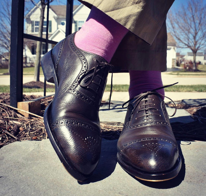 Patrio Brown Calfskin Oxford Quarter Brogue Shoe