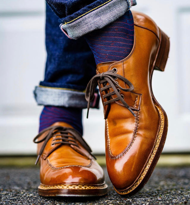 Saint Crispins Brown Apron Toe Derby Shoe