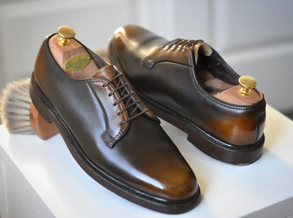 Vintage Florsheim V-Cleat Derbies with Custom Patina – Pure Polish Products