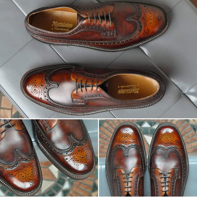 Vintage Nettleton Longwing Bluchers with High Shine