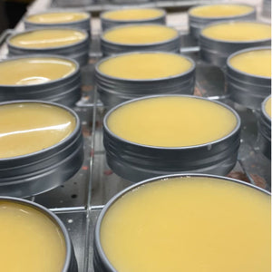 Neutral Shoe Polish Paste / Wax fresh batch tins cooling on a rack