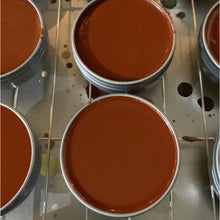 Load image into Gallery viewer, Walnut Shoe Polish Paste Wax fresh batch tins cooling on a rack