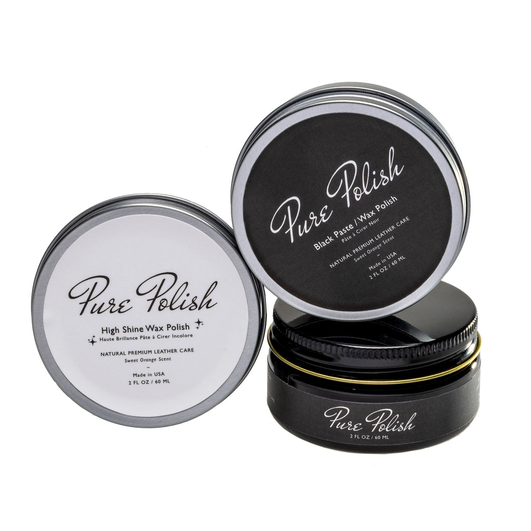 Black Tie Leather Care Shoe Polish Bundle by Pure Polish