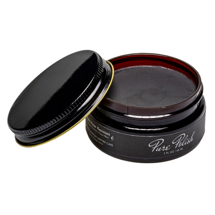 Black Water Resistant Cream Polish Shoe Polish by Pure Polish