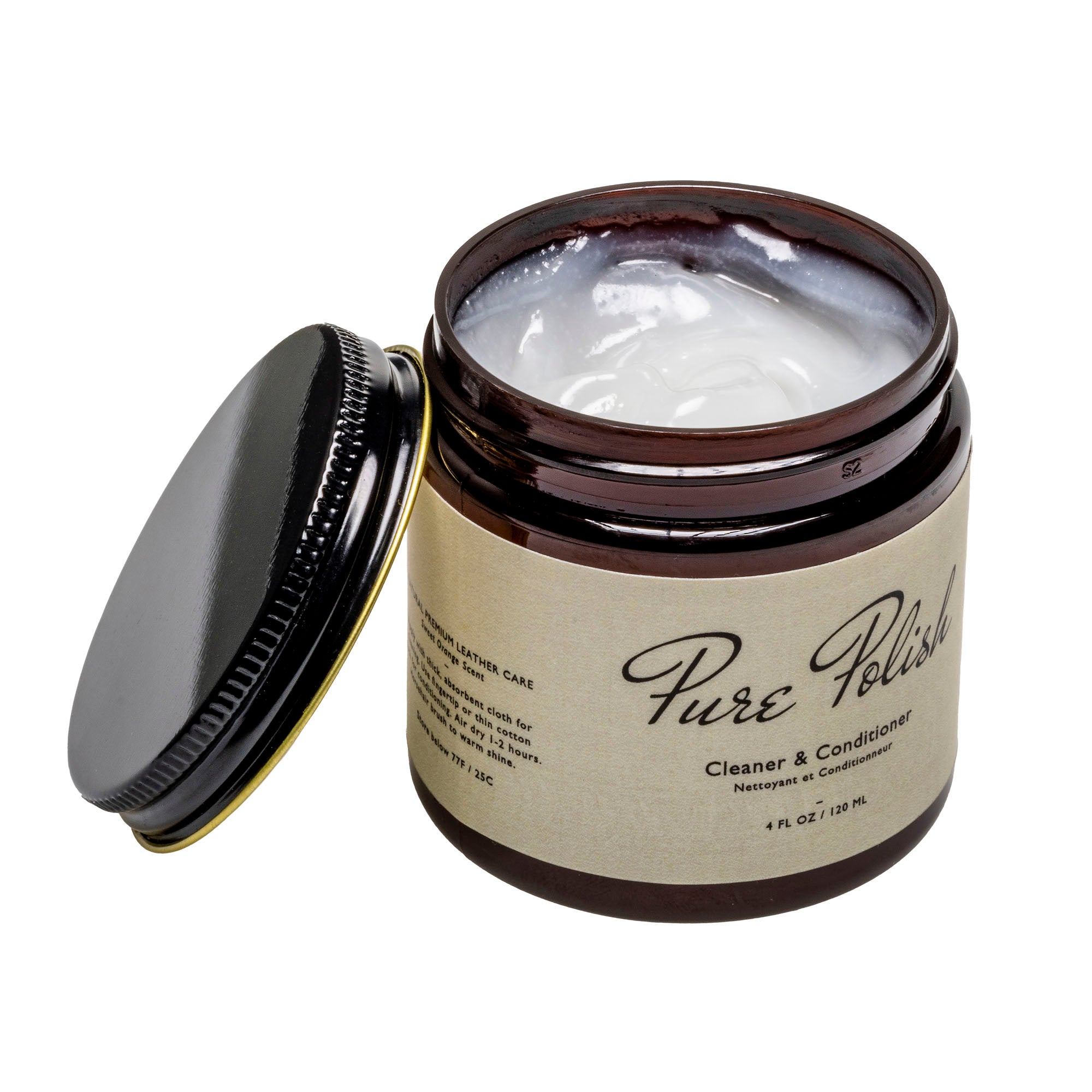 Pure Polish Premium Natural Leather Cleaner and Conditioner - 4 oz Pure Polish Premium Natural Leather Cleaner and Conditioner - 4 oz
