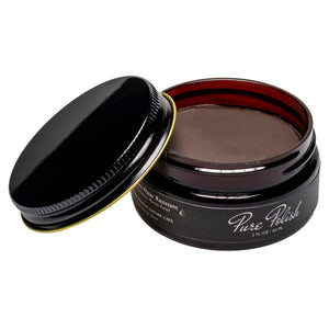 Dark Brown Water Resistant Cream Shoe Polish by Pure Polish