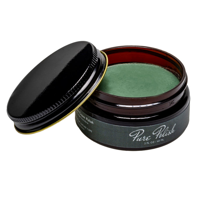 Forest Green Cream Polish Shoe Leather Polish by Pure Polish