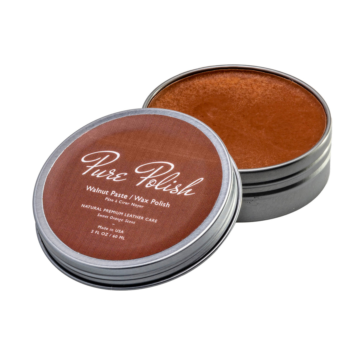 Walnut Shoe Polish Paste / Wax made with Carnauba Wax Pure Polish