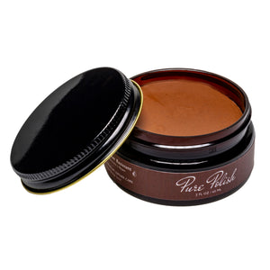 Walnut Water Resistant Cream Leather Shoe Polish by Pure Polish